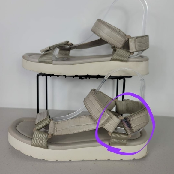 Vince Ajustable Strap Sandals Sz 8.5M Beige plataform sandals - Picture 3 of 8